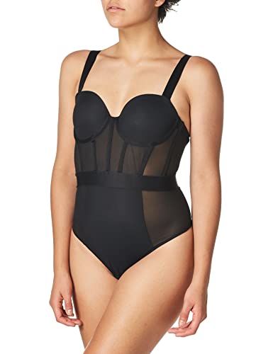 DKNY Intimates Damen Sheers Cupped Strapless Body, Schwarz (Black Bp), One Size (Herstellergröße: 38B) von DKNY