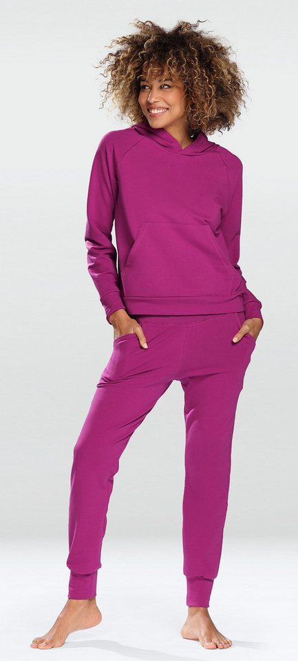 DKaren Hausanzug Damen Freizeitanzug Jogginganzug Hausanzug Sportlich (Set, 2 tlg., Kapuzenpullover + Sweathose) Baumwolle von DKaren