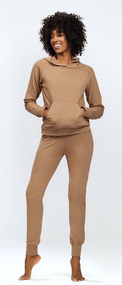 DKaren Hausanzug Damen Freizeitanzug Jogginganzug Hausanzug Sportlich (Set, 2 tlg., Kapuzenpullover + Sweathose) Baumwolle von DKaren