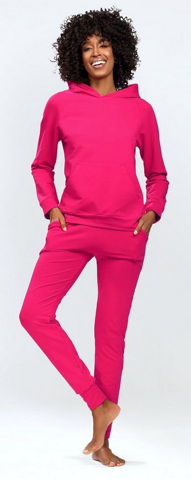 DKaren Hausanzug Damen Freizeitanzug Jogginganzug Hausanzug Sportlich (Set, 2 tlg., Kapuzenpullover + Sweathose) Baumwolle von DKaren