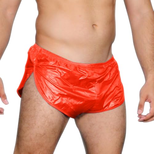 Herren Extreme Laufshorts 100% Nylon 1" Kurze Hosen Orange M von DLSMDOUS