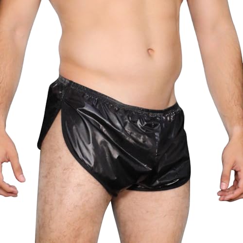 Herren Extreme Laufshorts 100% Nylon 1" Kurze Hosen Schwarz 2XL von DLSMDOUS