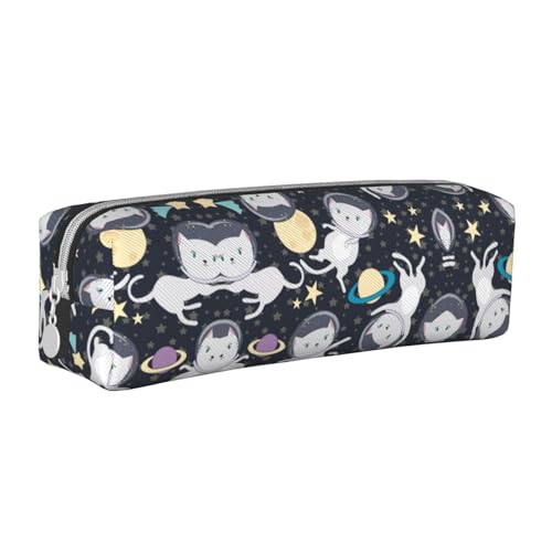 DNBCLEZK Lustiges Federmäppchen aus Leder mit Katzenmotiv und Astronautenmotiv, personalisierbar, für Mädchen und Jungen, bedrucktes Federmäppchen, weiß, Einheitsgröße, Taschen-Organizer DNBCLEZK Lustiges Federmäppchen aus Leder mit Katzenmotiv und Astronautenmotiv, personalisierbar, für Mädchen und Jungen, bedrucktes Federmäppchen, weiß, Einheitsgröße, Taschen-Organizer von DNBCLEZK