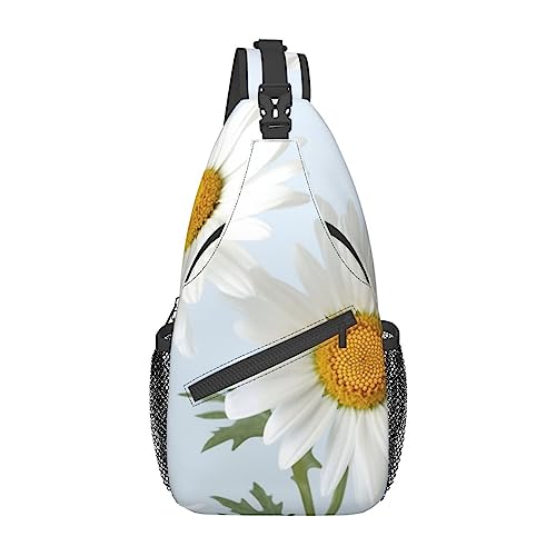 Umhängetasche mit verstellbarem Riemen, Ozean, Meer, Strand, Brusttasche für Damen und Herren, Tagestasche, Wandern, Reisen, Daisy, Einheitsgröße von DOFFO