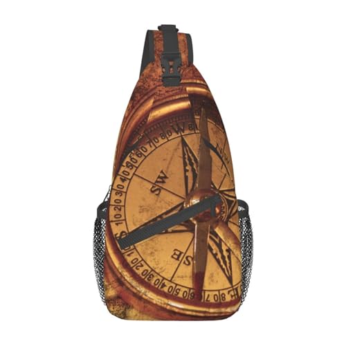 Umhängetasche mit verstellbarem Riemen, Sommer-Brusttasche für Damen und Herren, Tagestasche, Wandern, Reisen, Law of the Compass Navigation, Einheitsgröße von DOFFO