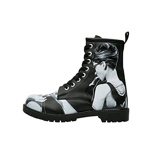 DOGO Long Boots - Go Back to Being Yourself BLACK - Vegane Damen Boots und Nachhaltige und Bunte Stiefeletten - Trendige Bequeme Stiefel für Damen von DOGO