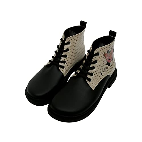 DOGO Schuhe Vegane Damen Victoria Boots - Minima Butterfly 38 von DOGO