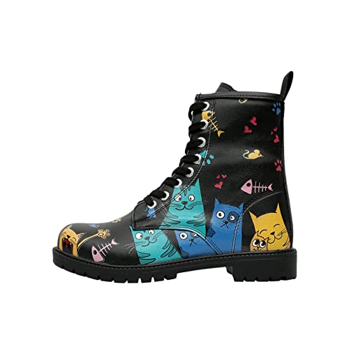 DOGO Vegane Damen Boots Stiefeletten - Cat Lovers 37 von DOGO