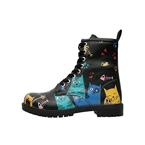 DOGO Vegane Damen Boots Stiefeletten - Cat Lovers 38 von DOGO