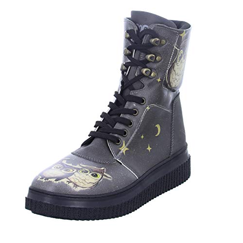 DOGO Vegane Damen Future Boots Stiefeletten - Owl Family 39 von DOGO