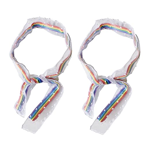 DOITOOL 1 Regenbogen-stirnband Haarspangen Für Damen Haarschmuck Für Damenclips Fee Kopfschmuck Dekorative Haargummis Weibliche Frisur Haarbänder Haarnadel Stoff Mori-abteilung Mädchen von DOITOOL