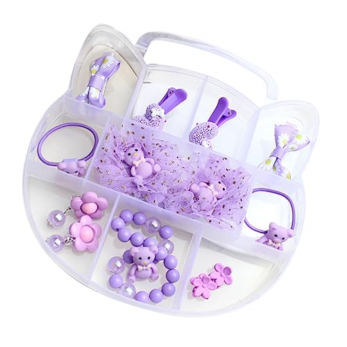 DOITOOL 1 Satz Kopfbedeckungen für Kinder Haarspangen für Mädchen haarschmuck Stilvolle Haaraccessoires für Kinder Geburtstagsgeschenke Geschenkbox einstellen Violett von DOITOOL