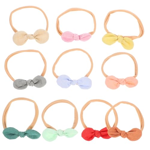 DOITOOL 10st Stirnband Elastische Haarbänder Seile Haargummis Für Kinder Abs Elastische Haargummis Kinder Nylon-haargummis Haargummis Für Kleinkinder Ripsband-stirnbänder Binden Baby Schal von DOITOOL