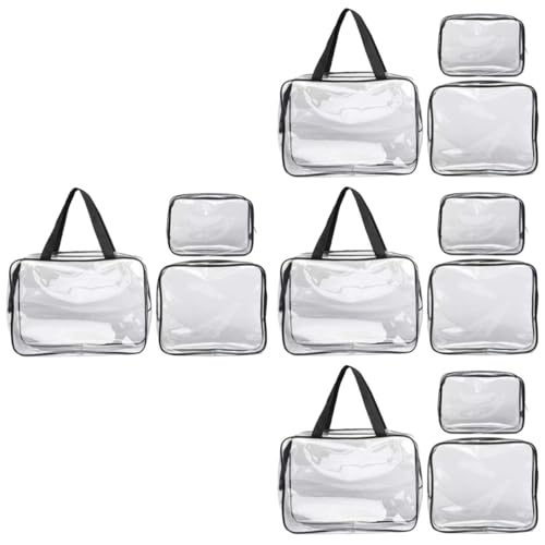 DOITOOL 12 STK PVC-Aufbewahrungstasche Make-up-Taschen Airline-konforme Tasche des Flughafens durchsichtige Kosmetiktasche Makeup Tasche Seesäcke für unterwegs Make-up-Organizer-Tasche von DOITOOL