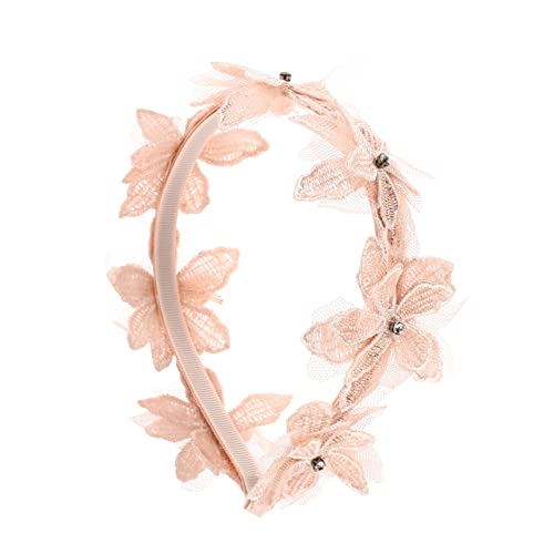 DOITOOL 1stk Stirnband Blumenmädchen-kopfbedeckungen Für Die Hochzeit Süßer Haarschmuck Haarbänder Für Mädchen Haarschmuck Für Mädchen Handdekor Kind Spitze Südkorea Koreanische Version von DOITOOL