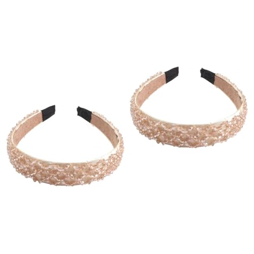 DOITOOL 2 Stk Haare Für Mädchen Stirnband Funkelnde Stirnbänder Für Frauen Mädchen Schmuck Mode Gepolstertes Haarband Kristall Ab Strasssteine Kopfbedeckung Damen Barock- von DOITOOL