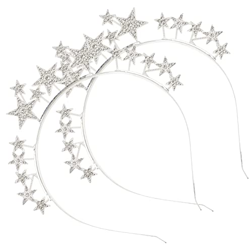 DOITOOL 2St Sterne Stirnband kinder haarschmuck haarband kinder Cosplay Haarreifen Stern Haarband Pentagramm Kopfbedeckung Zubehör schmücken Braut Heiligenschein Legierung von DOITOOL