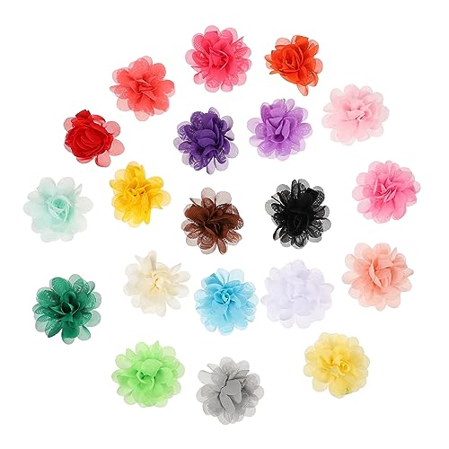 DOITOOL 20St Chiffon-Haarspange mit hawaiianische Haaraccessoires Blumenhaarnadeln Rose Tiara Haarklammer künstliche blumen haarspange Haarspangen Mädchen Kopfbedeckung Braut von DOITOOL