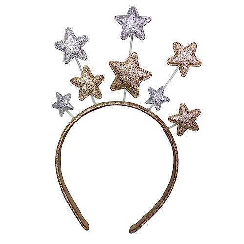 DOITOOL 2St Sterne Stirnband Kopfbedeckungen für Kindergeburtstage Neuheit Geburtstagshaar liefert Kinder haarschmuck Partyzubehör Pentagramm-Haarreifen Wenig frisch Schal von DOITOOL