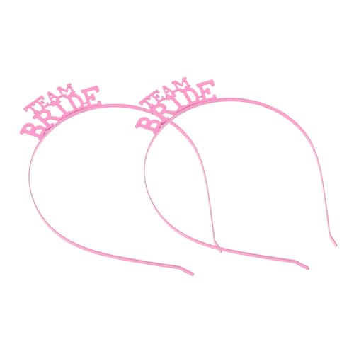 DOITOOL 2st Braut Stirnband Kronen-stirnband Braut Haar Tragen Zarter Haarreif Haarbänder Brautkopfschmuck Für Die Hochzeit Dekoratives Haarband Frauen Rosa Mädchen Haarnadel Zinklegierung von DOITOOL