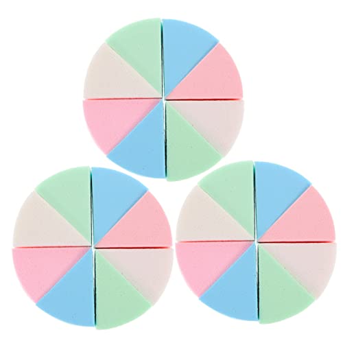 DOITOOL 3 Sätze Dreieckiger Schwamm-Hauch Gesicht Baumwolle schminkschwämme Puderquaste Make-up-Schwamm für Mädchen Make-up-Pads Kosmetik Stiftung Rührgerät Applikator von DOITOOL