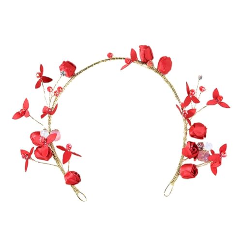 DOITOOL 3 Stk Stirnband haarschmuck Haarband Kinder Haargummis für Mädchen Brautkrone Tiara Stirnbänder für die Braut Haardekore Toast-Kleidung Schal Stoffblumen Kopfbedeckung Legierung von DOITOOL