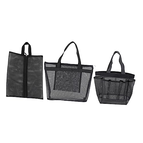 DOITOOL 3St Bad Sauna Netztasche Makeup Tasche Reise-Kosmetiktasche Make-up-Taschen Kulturbeutel für Kosmetika Kosmetiktaschen aus Mesh Strand Aufbewahrungskiste Bad blau Wäschesack Frau von DOITOOL