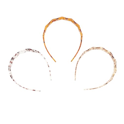 DOITOOL 3st Hohles Herz Stirnband Haarband-dekor Geschenk Für Mädchen Ausgehöhlte Kopfbedeckung Haar-make-up-stirnbänder Werkzeug Zur Haarfixierung Männer Und Frauen Stk Gebiss Rutschfest von DOITOOL