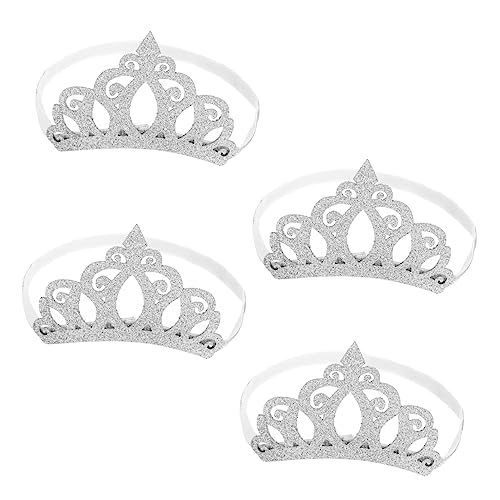 DOITOOL 4 Stück Stirnband Kleinkind-Tiara Haarschmuck zum ersten Geburtstag Haarbänder Mädchen Kostüm Kopfschmuck Kronenkopfschmuck Europäisch und amerikanisch Kopfbedeckung Baby Stoff von DOITOOL