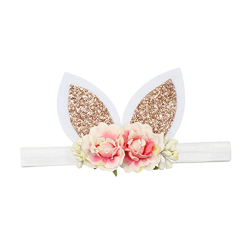 DOITOOL 4 Stück Anleitung zum Haareschneiden für Männer Frühlings-Haar-Accessoires Hase für Baby Foto Haargummi Haarband Hasenhaarbänder Hasenohren-Stirnband Kopfbedeckung von DOITOOL