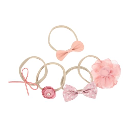 DOITOOL 5 Stk Fünfteiliges Set Mit Schleifen-stirnband Für Kinder Stirnbänder Für Kleine Mädchen Haarschmuck Für Kleine Mädchen Kleinkind-stirnband Für Papierstau Baby Elastizität Haarseil von DOITOOL