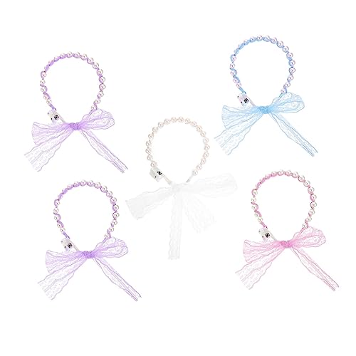 DOITOOL 5St Stirnband Spielzeug für Kinder Hochzeitshaar Neon Haarschmuck Haarband Partygeschenke für Erwachsene Glow in Dark Partyzubehör Perle Partybedarf Kopfbedeckung von DOITOOL