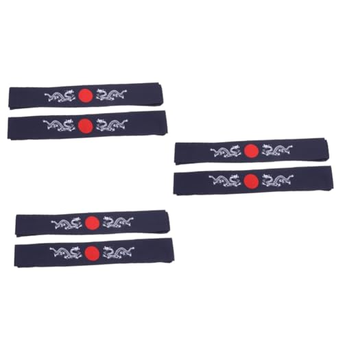 DOITOOL 6 Stk Bushido-Stirnband Turban für Männer Lauf-Stirnband Hochzeitsdekoration Tiara Männer Stirnband Yoga-Stirnband modisch Kopfbedeckung Sportbekleidung Sushi Damen Koch liefert von DOITOOL