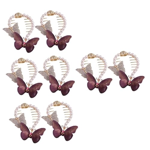 DOITOOL 8 Stk Schmetterlings-Fleischbällchen greifen Baby-Haarspangen für Mädchen Haarspangen für dickes Haar hochzeitshaar schmuck wedding hair accessories Haar Klammern Tiara Haarhalter von DOITOOL