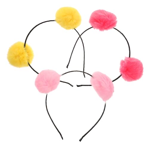 DOITOOL 9 Stk Flauschiges Haarband für Mädchen unecht flauschig Haargummis kopfschmuck Stirnband für Kinder Kopfbedeckung Kleidung Schal Haarring Bommel Fräulein Zubehör von DOITOOL