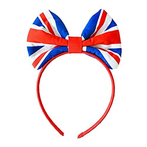 DOITOOL Flag Bogen Halloween-dekorationen Haarfärbemittel Britisches Stirnband Mit Schleife Stirnband Für Mädchen Sprossenklammern Englisch Stoff Krawatte Haarschmuck Kind von DOITOOL