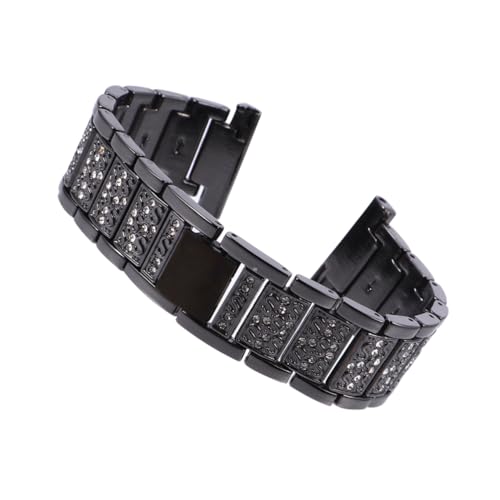 DOITOOL Gurt Uhr Aus Edelstahl Diamantuhr Stapelarmbänder Für Frauen Damenuhren Bling- Glänzendes Uhrenarmband Smart Watch Aluminiumlegierung Strasssteine Fräulein Schulterriemen von DOITOOL