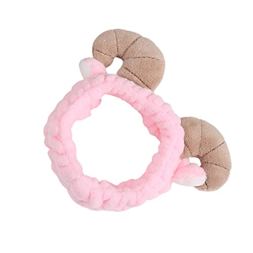 DOITOOL Schafohren Stirnband Gesicht Waschen Haarband Tierisches Make-up Duschkopfband Haargummi Spa-stirnband Zum Waschen Des Gesichts Spa-stirnbänder Haarstirnband Bilden Rosa Karikatur von DOITOOL