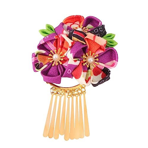 DOITOOL traditionelle japanische Haarspange dekorative Haaraccessoires für Damen Haarklammer japanische Haarnadel Haarpflegezubehör Blumen für Haarschmuck Mädchen Blüte von DOITOOL