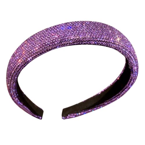 DOITOOL Lila Strass Stirnband Vintage-Kleidung Kostüm für Kinder Haargummi Tiara Mädchen-Stirnband Bühnen-Stirnband Strasssteine Kopfbedeckung Changchun schmücken Fräulein von DOITOOL