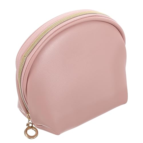 DOITOOL Kleine Kosmetiktasche Für Die Handtasche Schminktasche Süß Schminktäschchen Für Damen Reißverschlusstasche Kleine Reisetasche Geldbörse Kleine Ledertasche Pu-Leder Reisen Rosa Mini von DOITOOL