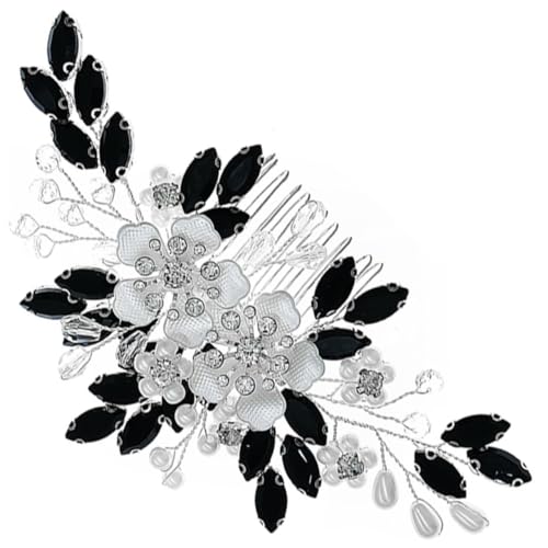 DOITOOL Perle Blumenkamm Haargummi aus Leder exquisiter Haarkamm Hochzeitsdekoration Tiara Haarschmuck für Mädchen Haarschmuck für die Hochzeit die Blumen Zubehör das Foto von DOITOOL