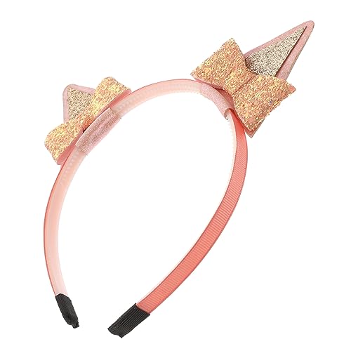 DOITOOL Stirnband Glitzernde Haarbänder Katzenohrschleife Party Kopfschmuck Funkelnde Haarbänder Haarreifen Für Katzenohren Haarspangen Für Mädchen Tier Kleidung Kind Pailletten von DOITOOL