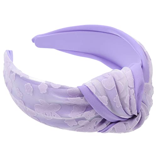 DOITOOL Stirnband Stirnbänder Für Haarreifen Für Kopfschmuck Für Mädchen Knoten Haarband Yoga-haarband Vintage Stirnbänder Haarschmuck Jahrgang Gaze Haarteil Violett Frau von DOITOOL