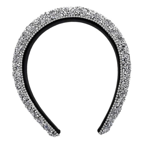 DOITOOL Strass-Stirnband mit breiter Krempe wiederverwendbares Haarband Strass-Stirnbänder Haargummi Tiara kompaktes Stirnband Geschenkartikel für Mädchen fein Kopfbedeckung Diamant Damen von DOITOOL