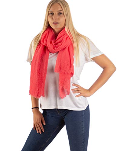 DOLCE ABBRACCIO by RiemTEX Damen Schal FUNKY STYLE Halstuch Bandana Geschenke für Frauen Stola XXL Tuch Kopftuch Tücher Motorrad Halstuch Multifunktionstuch Pashmina Schal (Barbierosa) von DOLCE ABBRACCIO by RiemTEX