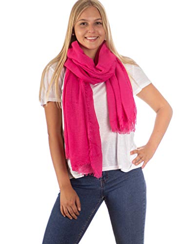 DOLCE ABBRACCIO by RiemTEX Damen Schal FUNKY STYLE Halstuch Bandana Geschenke für Frauen Stola XXL Tuch Kopftuch Tücher Motorrad Halstuch Multifunktionstuch Pashmina Schal (Fuchsia) von DOLCE ABBRACCIO by RiemTEX