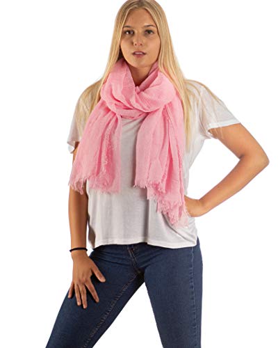 DOLCE ABBRACCIO by RiemTEX Damen Schal FUNKY STYLE Halstuch Bandana Geschenke für Frauen Stola XXL Tuch Kopftuch Tücher Motorrad Halstuch Multifunktionstuch Pashmina Schal (Rosa) von DOLCE ABBRACCIO by RiemTEX