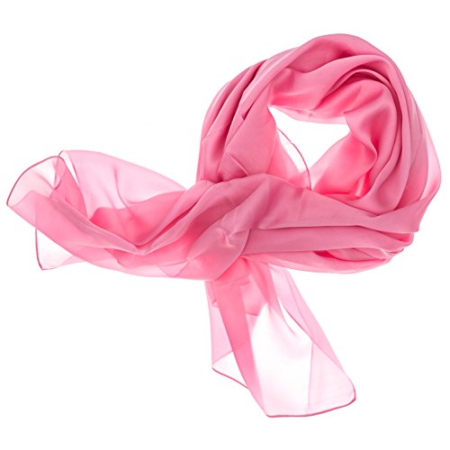 DOLCE ABBRACCIO by RiemTEX ® Schal Damen LADY SUNSHINE Seidentuch Tücher mit hohem Seidenanteil Pashmina Stola Tuch Halstuch in Pink Rosa Kopftuch Damen Seidenschal Elegante Schals (Pink) von DOLCE ABBRACCIO by RiemTEX