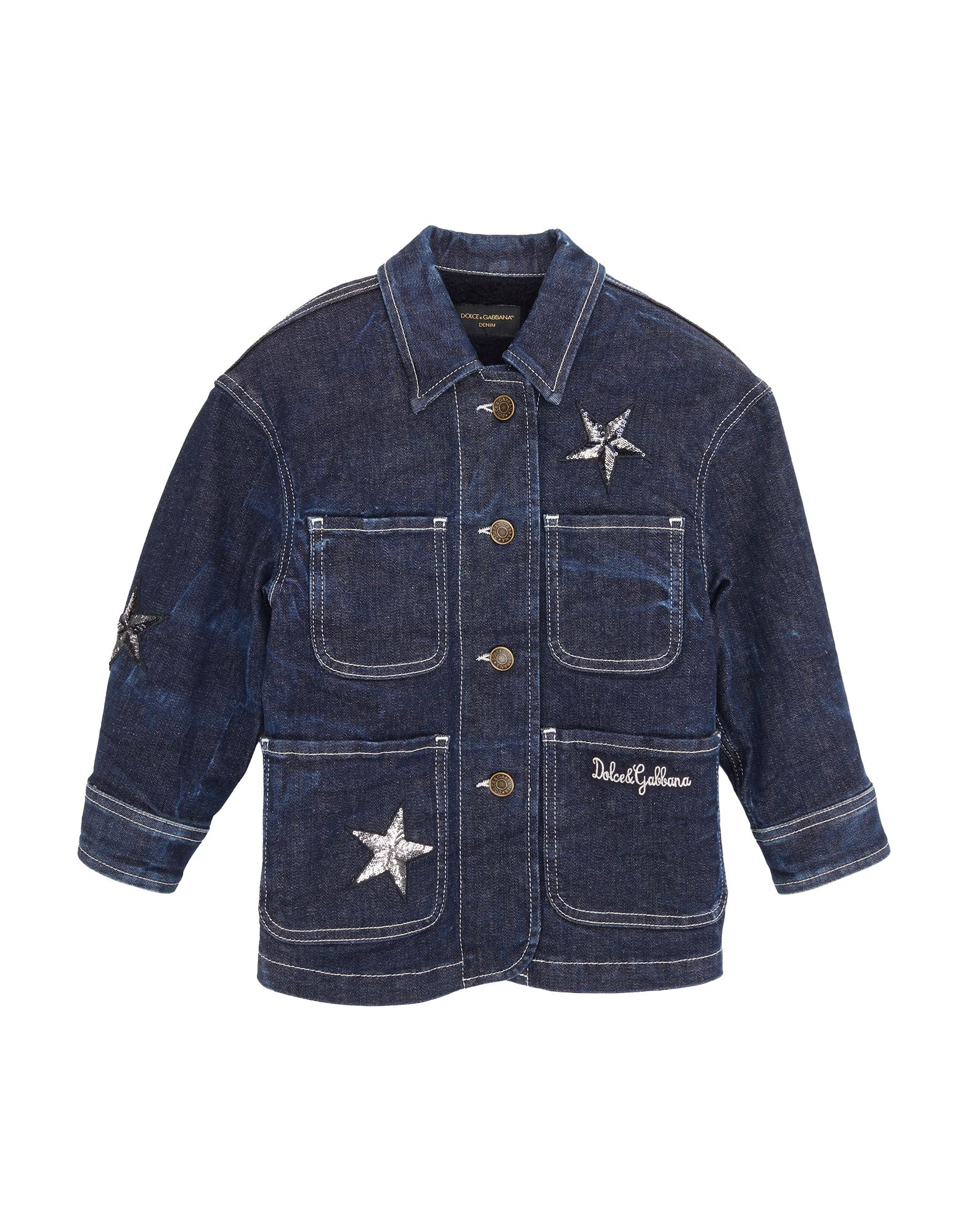 DOLCE&GABBANA Jeansjacke/-mantel Kinder Blau von DOLCE&GABBANA